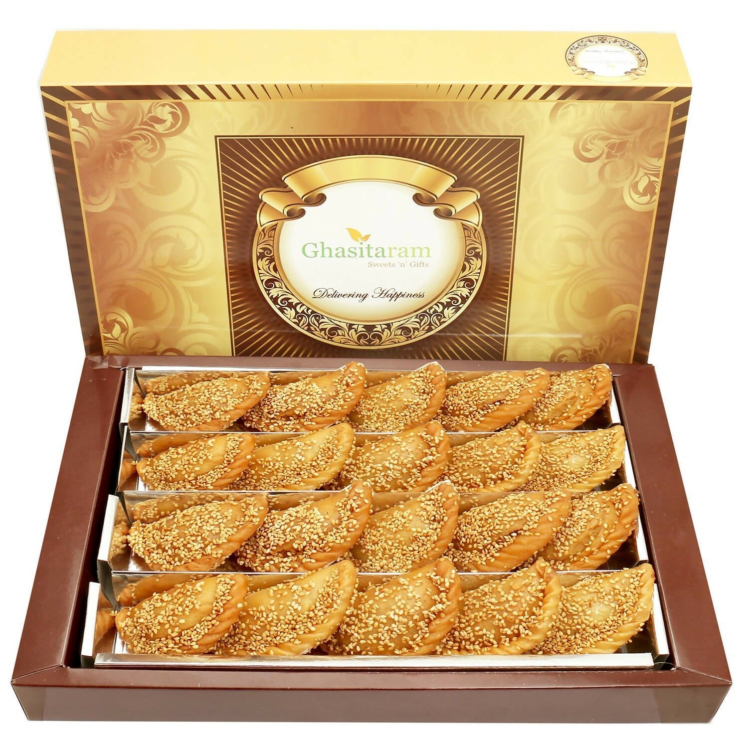 Ghasitaram Holi Sweets - Roasted Til/ Sesame Gujiya | Grocsy