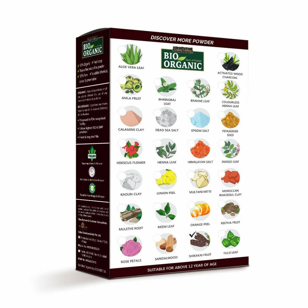 Indus Valley Bio Organic Shikakai Fruit Powder | Grocsy