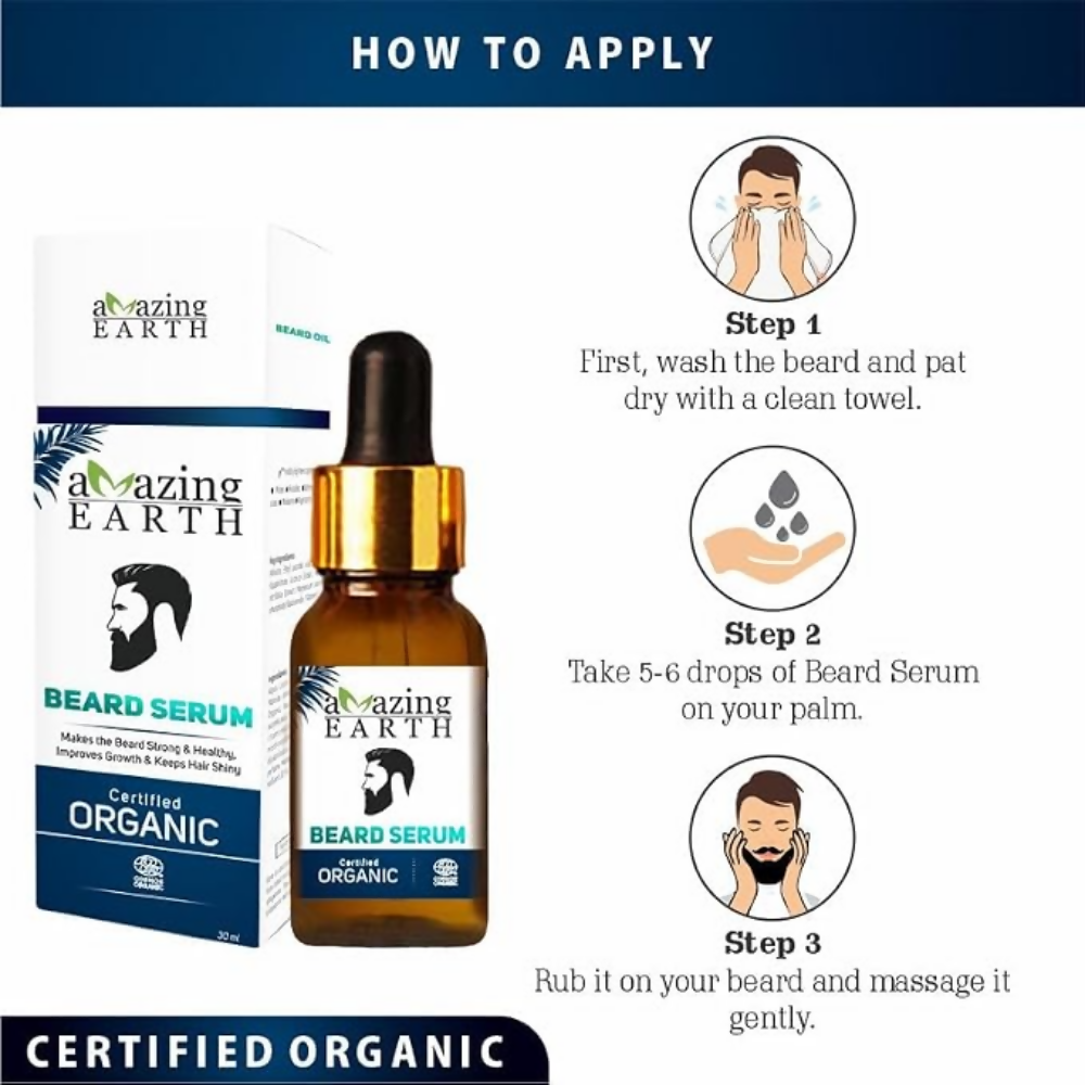 Amazing Earth Beard Serum & Beard Wash | Grocsy