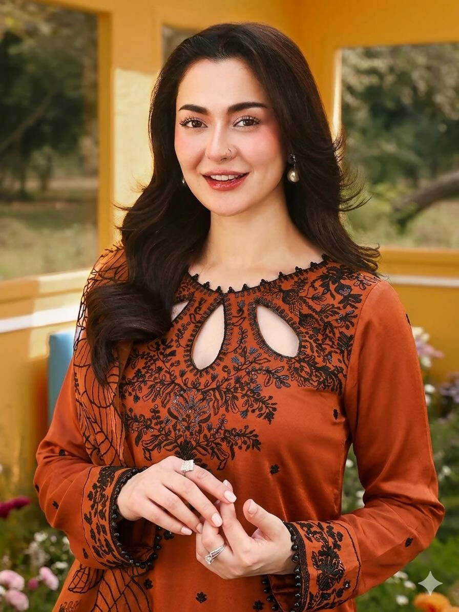 Teeya Creation Womens Trending Stylish Kurta Palazzo Set - Orange | Grocsy