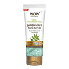 WOW Skin Science Neem & Hyaluronic Acid Pimple Care Face Scrub For Anti-Bacterial, Unclogs Pores | Grocsy