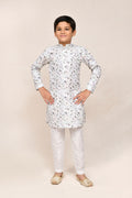 Joban Fashion Cotton White Kurta With Straight Fit Pant | Grocsy