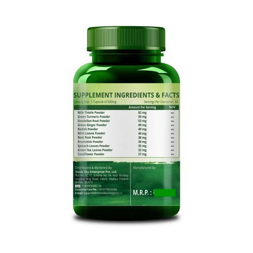 Himalayan Organics Plant Based Liver Support + Milk Thistle Vegetarian Capsules | Grocsy