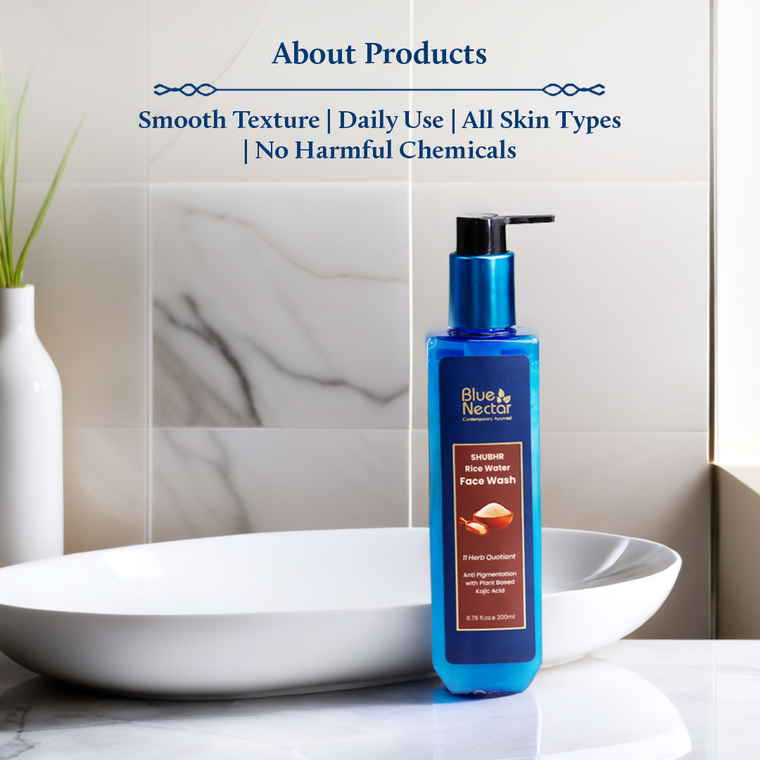 Blue Nectar 2% Kojic Acid Face Wash With Mushroom & Rice Water | Grocsy