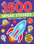 Dreamland Publications 1500 Mosaic Stickers Book 4 with Colouring Fun - Sticker Book for Kids Age 4 - 8 years | Grocsy