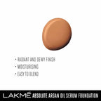 Lakme Absolute Argan Oil Serum Foundation with SPF 45 - Natural Almond | Grocsy