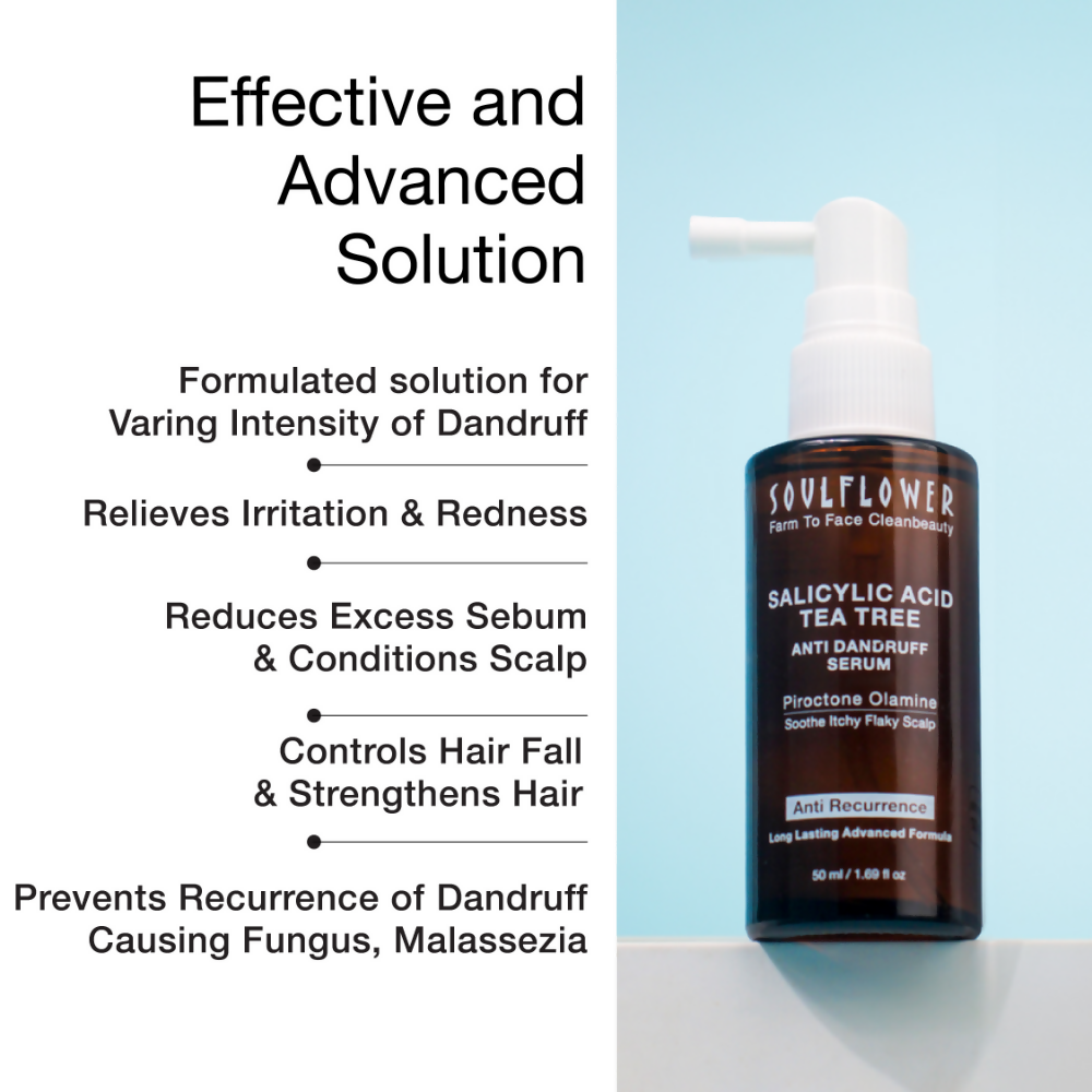 Soulflower Anti Dandruff Hair Serum with Salicylic acid | Grocsy