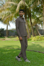 Azure Brown Shacket by Hilo Design | Grocsy