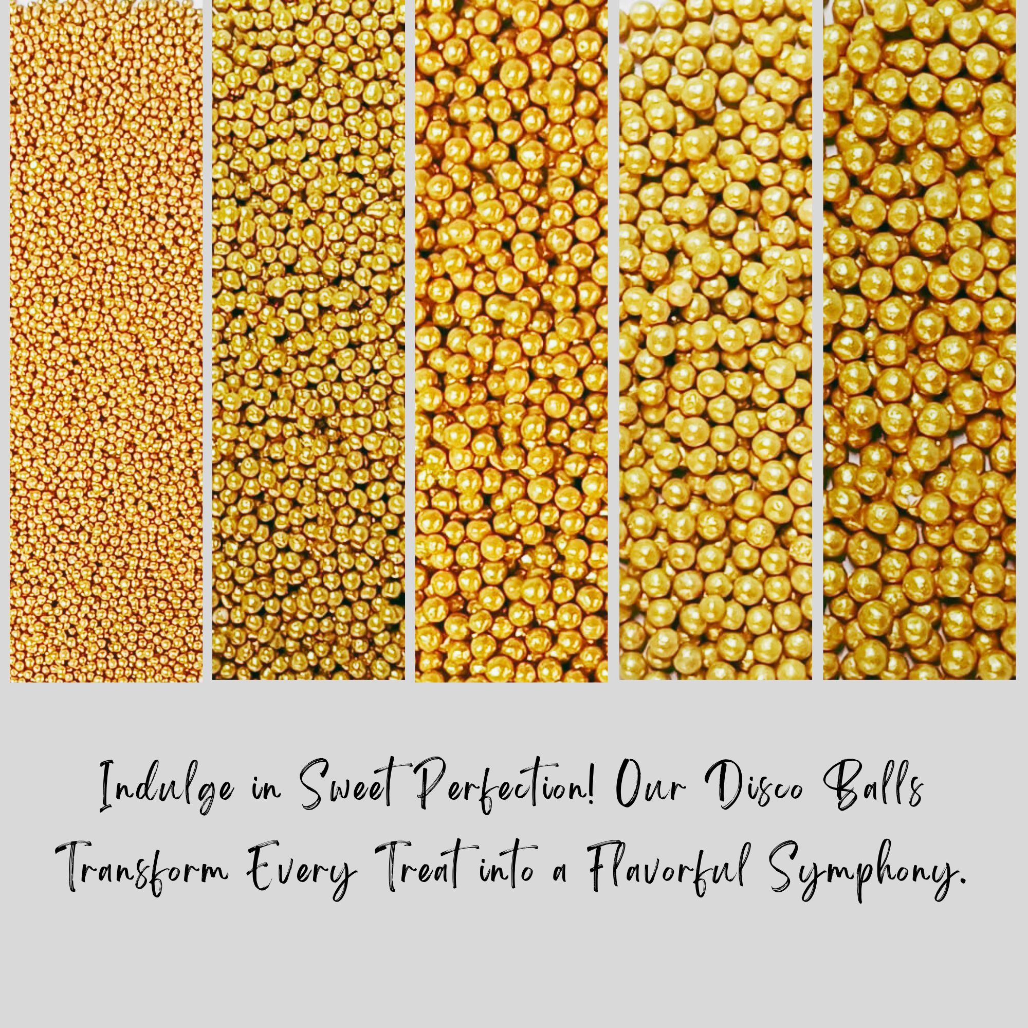Confect All That Glitters Gold Disco Balls Assorted Sprinkles (DB-12) | Grocsy