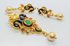 Multicolor AD Peacock Pendant Set | Grocsy