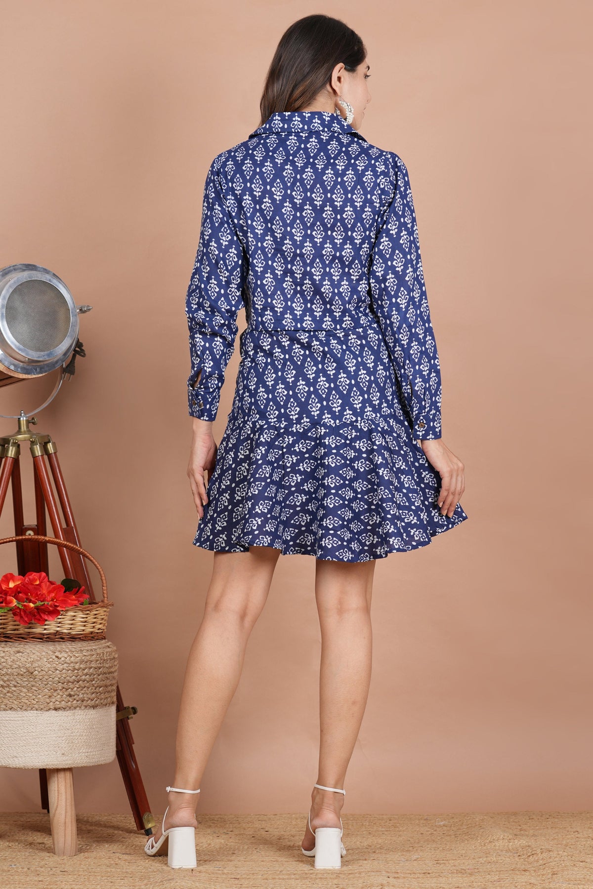 House of RP Women Indigo Cotton Print Co-Ords Sets | Grocsy