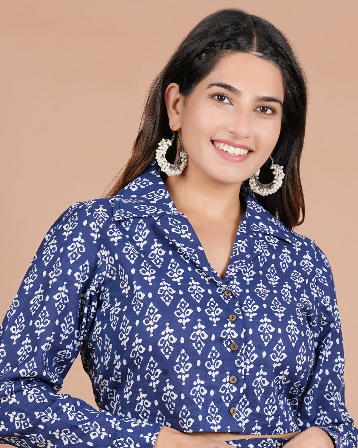 House of RP Women Indigo Cotton Print Co-Ords Sets | Grocsy