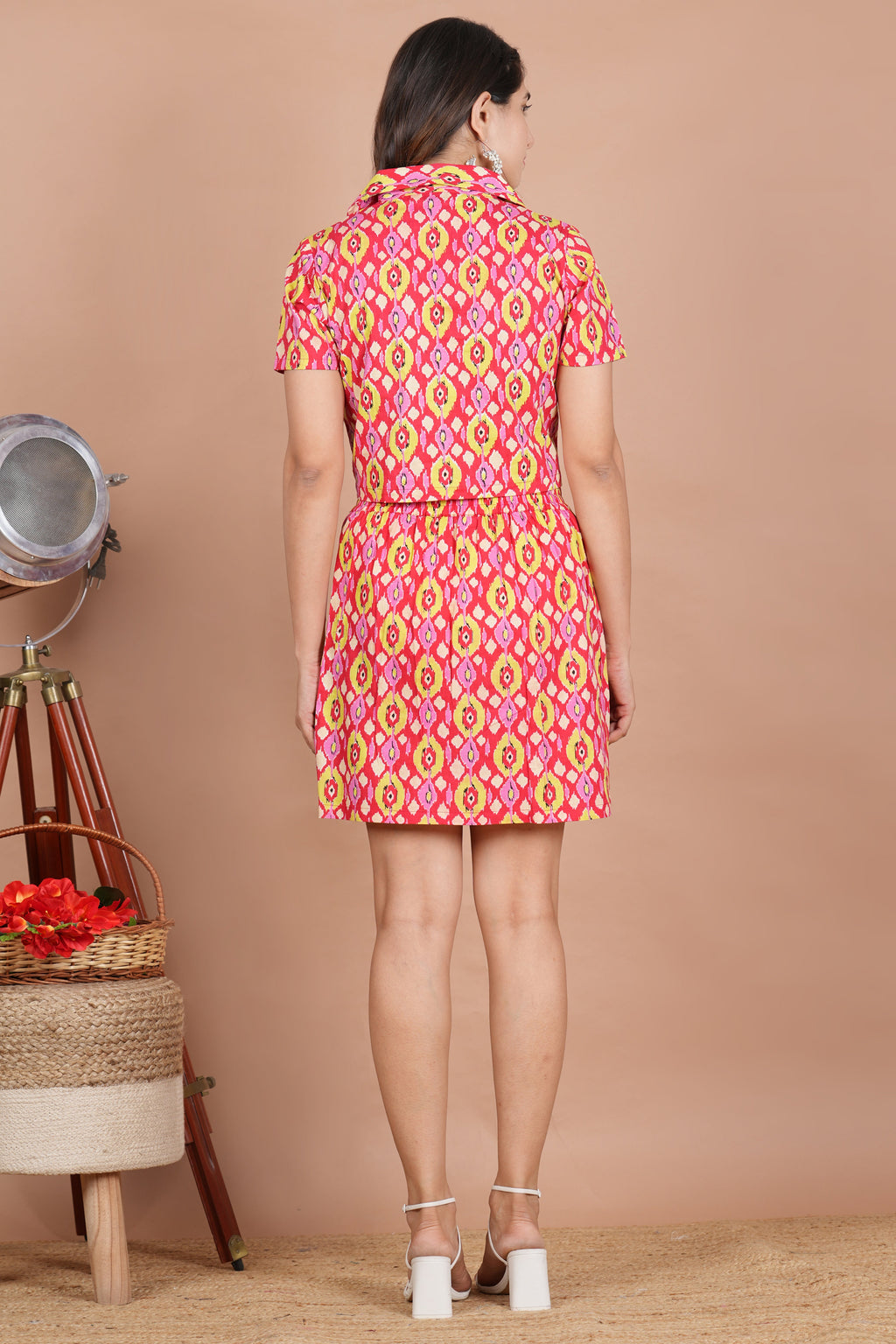 House of RP Women Red & Yellow Cotton Print Co-Ords Sets | Grocsy