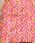 House of RP Women Red & Yellow Cotton Print Co-Ords Sets | Grocsy
