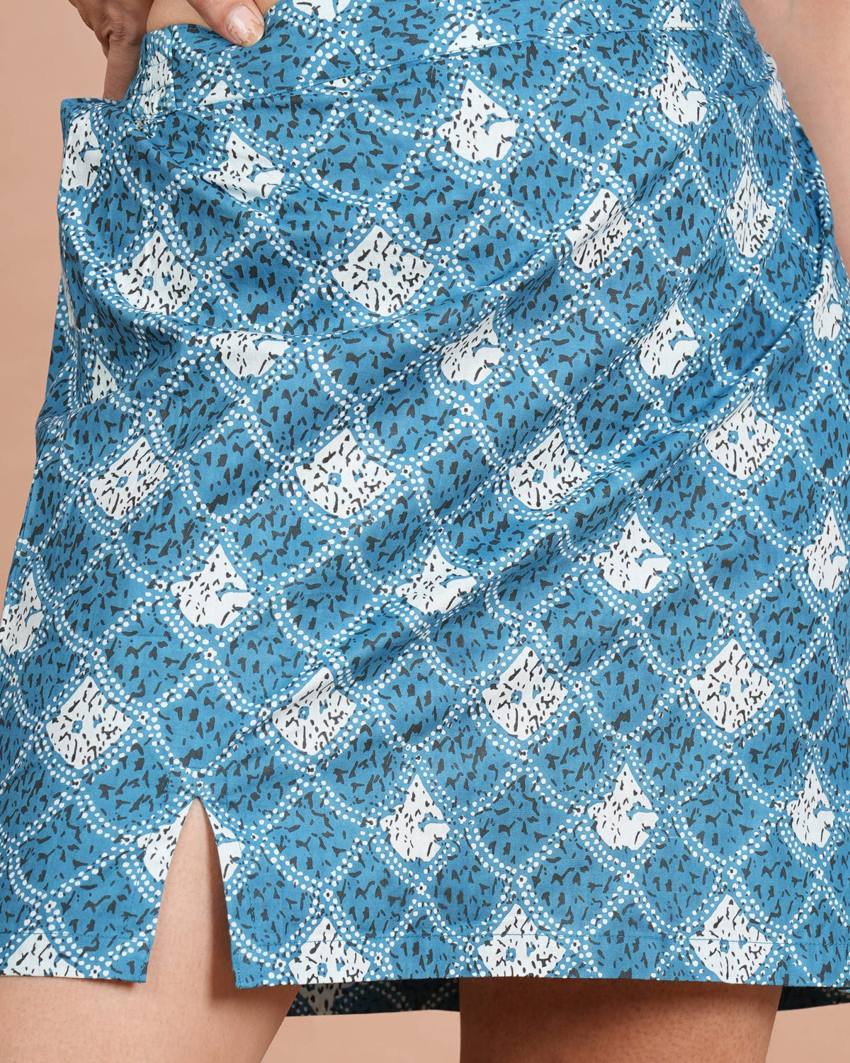 House of RP Women Indigo Cotton Graphic Print Co-Ords Sets | Grocsy