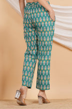 House of RP Women Green Cotton casual Trouser | Grocsy