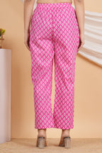House of RP Women Pink Cotton casual Trouser | Grocsy