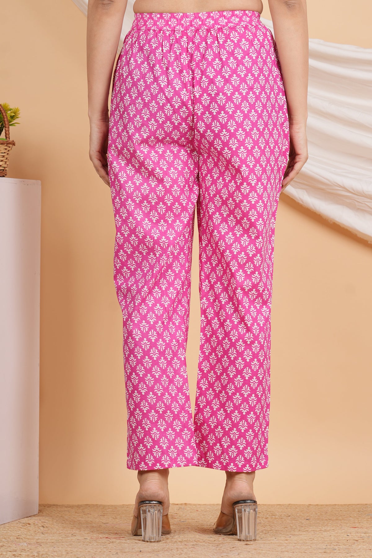 House of RP Women Pink Cotton casual Trouser | Grocsy