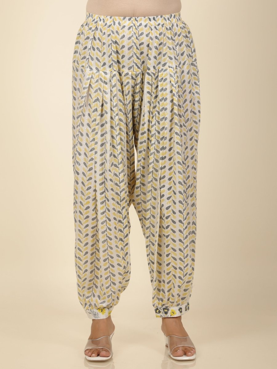 Aramya Straight Soft Cotton Floral Print Women's Kurta Set - Off White | Grocsy