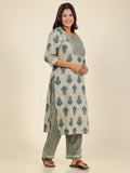 Aramya Straight Soft Cotton Floral Print Women's Kurta - Beige | Grocsy