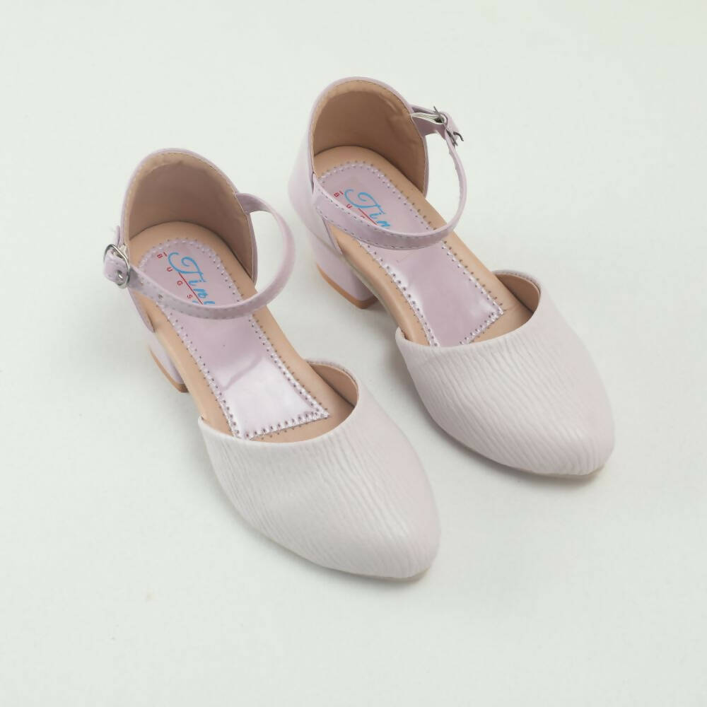 Tiny Bugs Girls Party Wear Ballerinas Heels - Purple | Grocsy