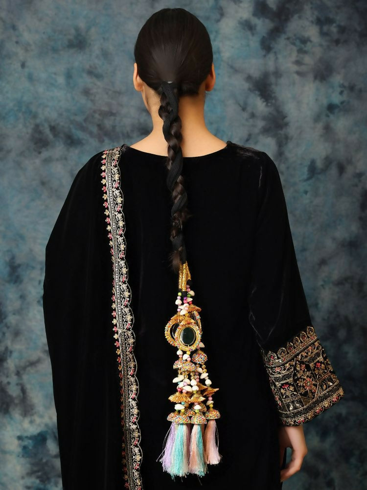 Ruby Raang Shell And Mirror Work Parandi | Grocsy