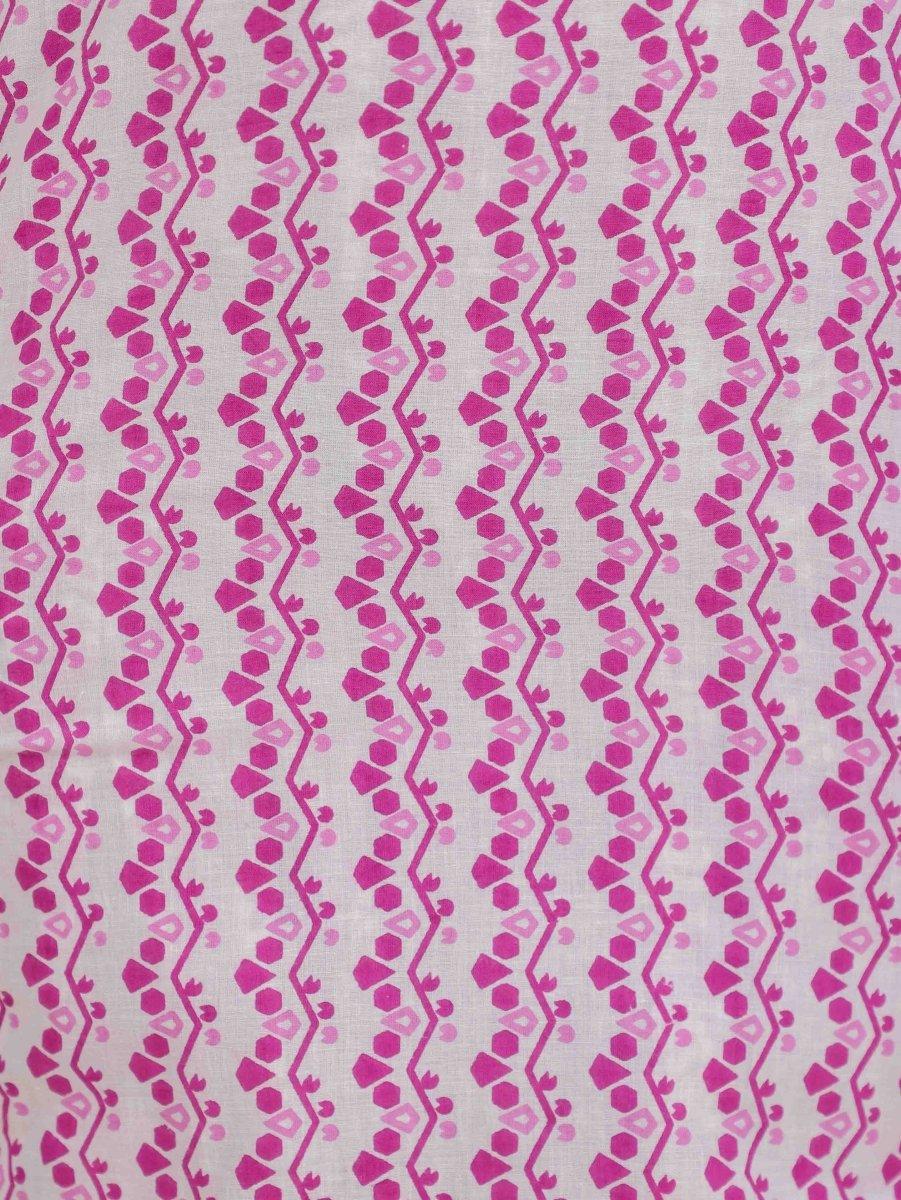 Aramya Straight Soft Cotton Abstract Print Women's Kurta - Pink | Grocsy