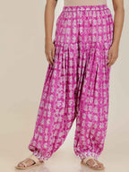 Aramya Straight Soft Cotton Abstract Print Women's Kurta Set - Pink | Grocsy