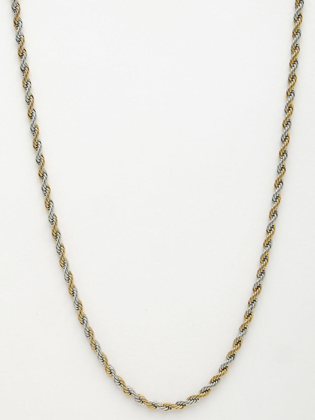 NVR Men's Rhodium-Plated Stainless Steel Chain | Grocsy