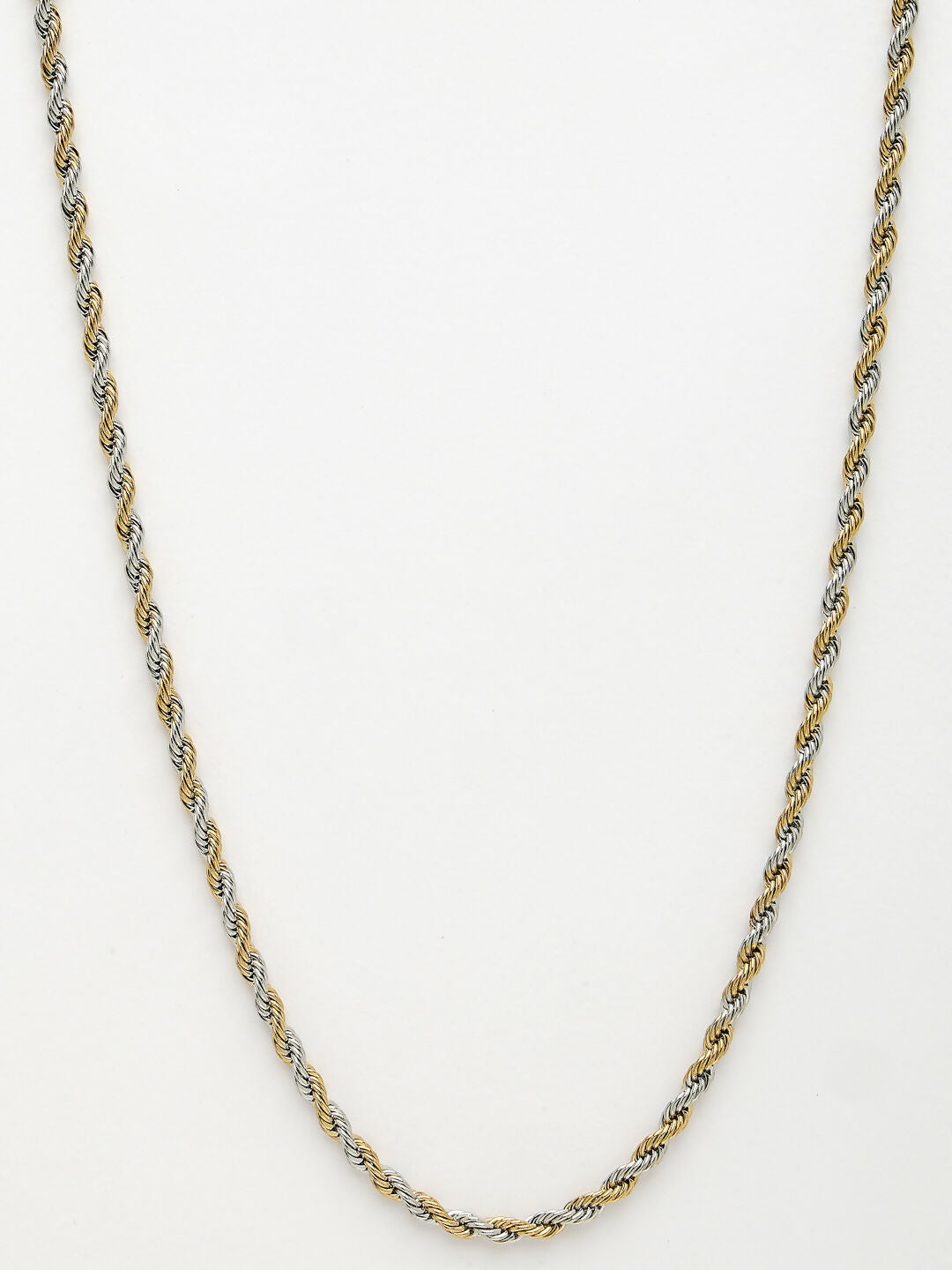 NVR Men's Rhodium-Plated Stainless Steel Chain | Grocsy