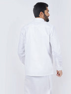 Ramraj Cotton Mens Full Sleeve Formal 100 % Cotton White Shirt | Grocsy