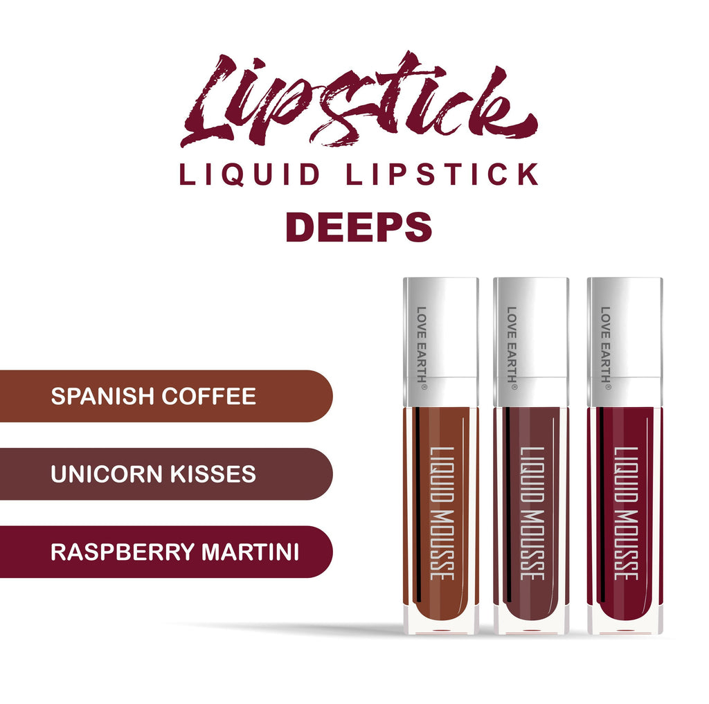 Love Earth Liquid Mousse Matte Lipstick - Deeps | Grocsy