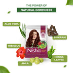 Nisha Henna Based Hair Colour For Women & Men Natural Brown | Grocsy