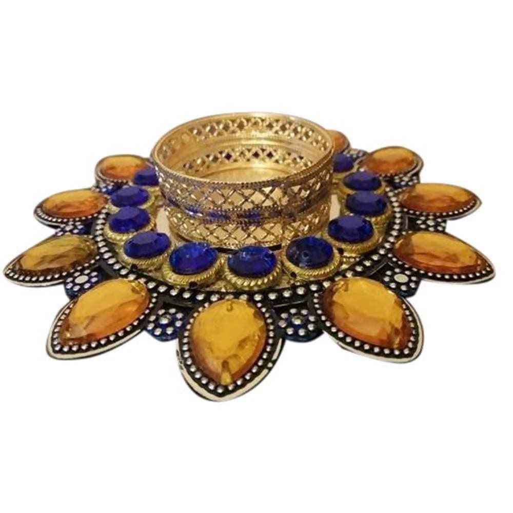 Kundan HandiKrafts Kundan Candle Stand | Grocsy