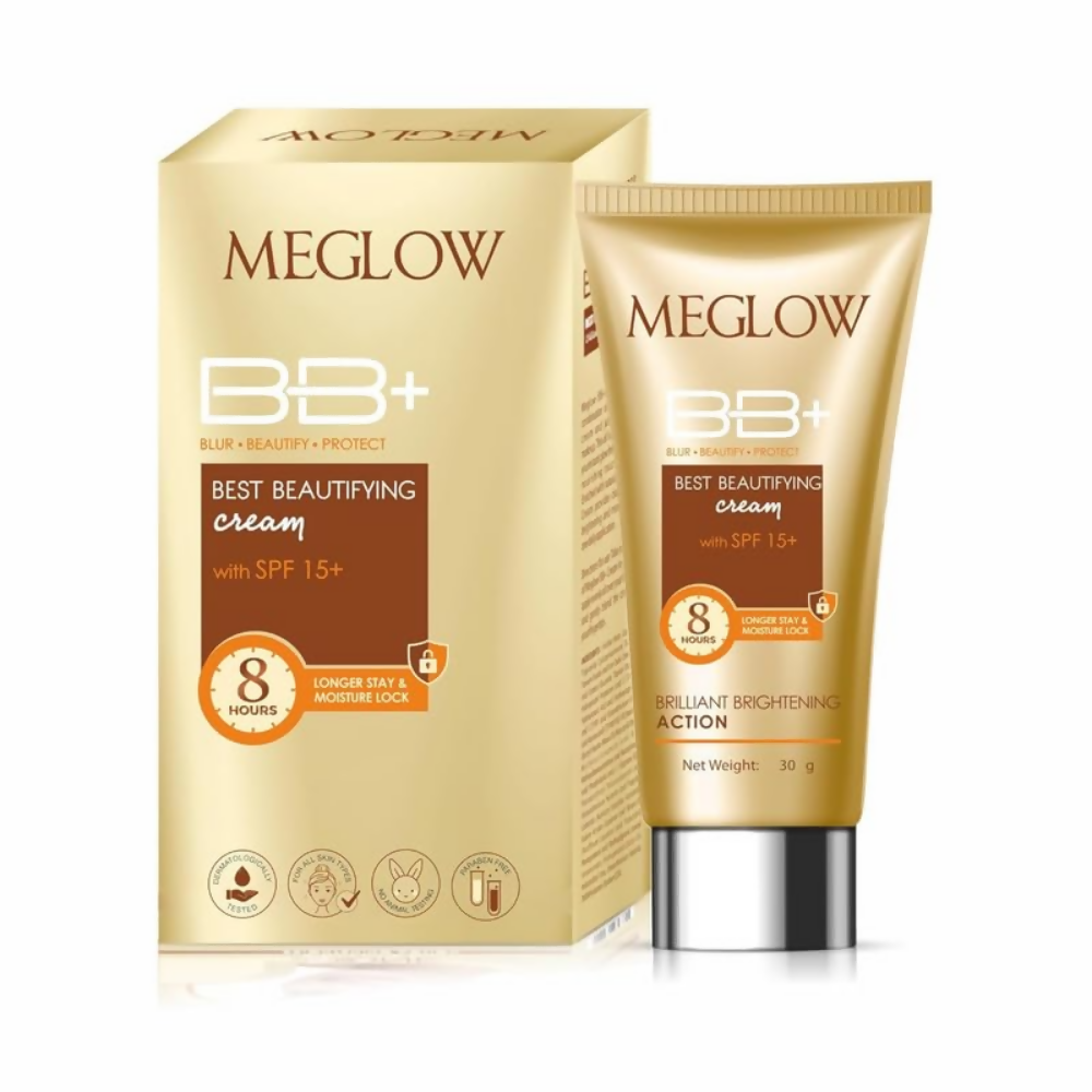 Meglow Best Beautifying BB+ Cream with SPF 15+ | Grocsy