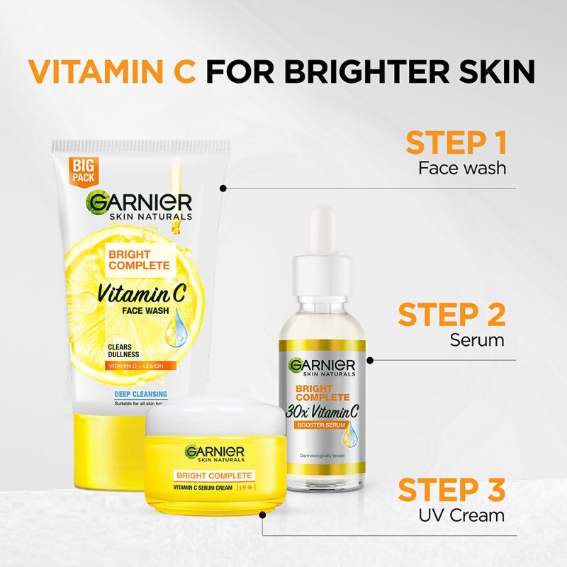 Garnier Skin Naturals Bright Complete Vitamin C Serum Cream | Grocsy