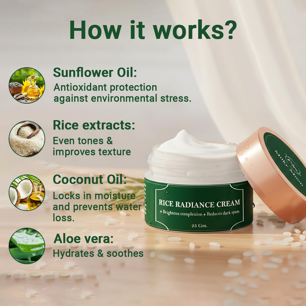 Milky Moon Rice Radiance Cream for Reduces Dark Spots & Brightens Complexion | Grocsy