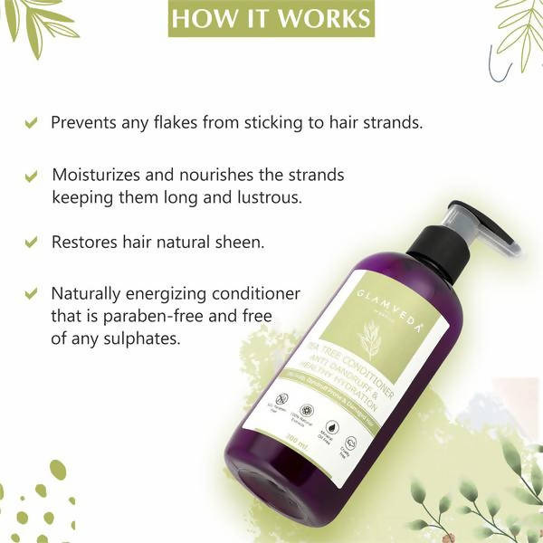 Glamveda Anti Dandruff & Healthy Hydration Tea Tree Conditioner | Grocsy