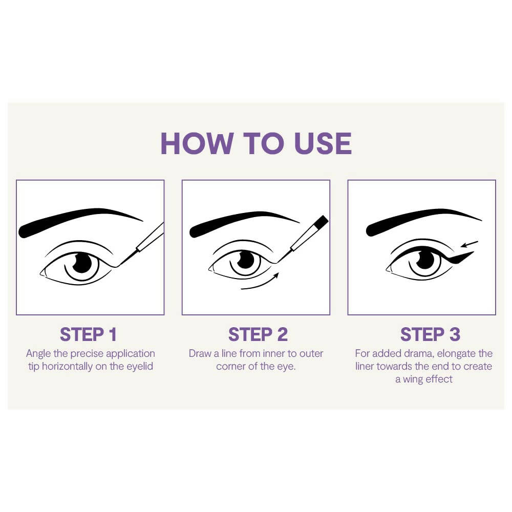 Gush Beauty Dual Ended Kajal & Felt-Tip Liner, Matte Finish Waterproof 2 in 1 - Black | Grocsy