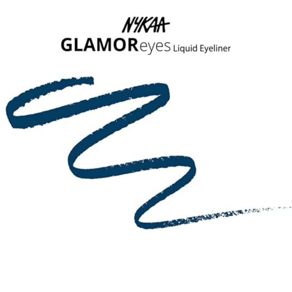 Nykaa Glamoreyes Waterproof & Smudgeproof Coloured Natural Liquid Eyeliner - Blue | Grocsy