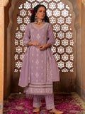 Embroidered & Lace Detailed Kurta With Pant & Embroidered Dupatta Luxury, Multicolor - Hiral Fashion | Grocsy