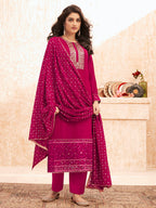 Myra Rani Emboidered Georgette Pant Style Suit | Grocsy