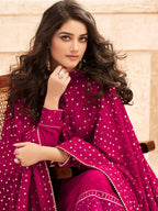 Myra Rani Emboidered Georgette Pant Style Suit | Grocsy