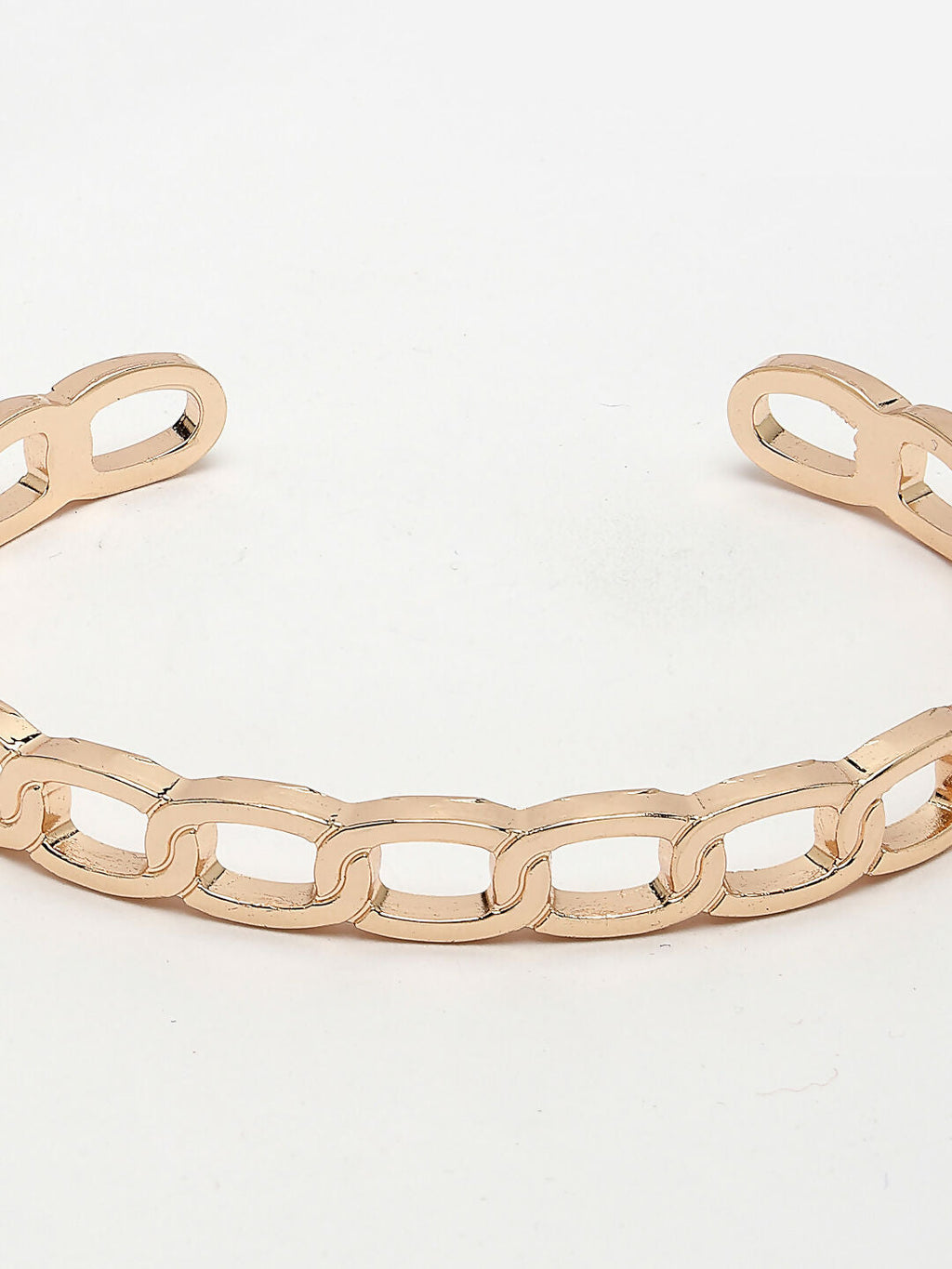 NVR Men's Rose Gold Metal Cuff Bracelet