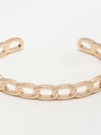 NVR Men's Rose Gold Metal Cuff Bracelet