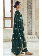 Myra Morepeach Premium Silk Embroidered Pant Style Suit | Grocsy