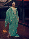 Myra MorePeach Premium Silk Embroidered Suit | Grocsy