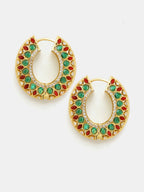 Ruby Raang Gold Polished Multi-Color Kundan Loops | Grocsy