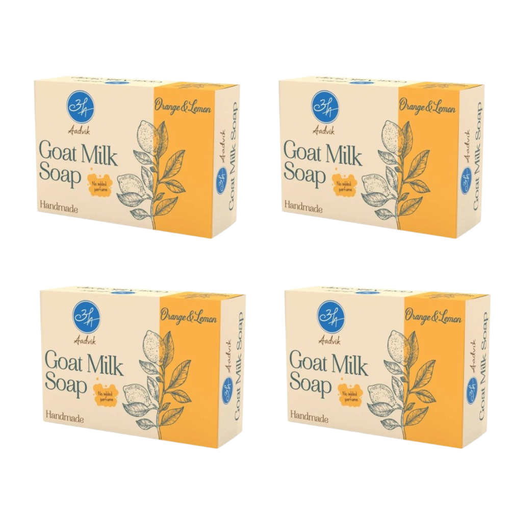 Aadvik Goat Milk Soap - Orange & Lemon | Grocsy
