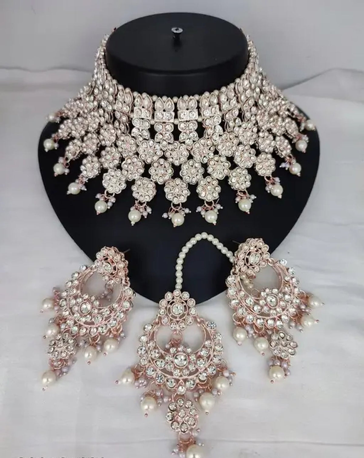 Jewel City Luxurious Silver-Plated Bridal Jewelry Set with White Accents | Grocsy